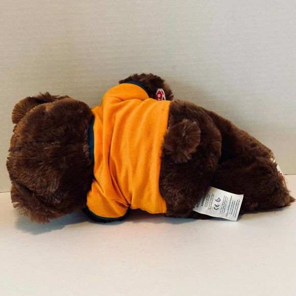 Build A Bear Baseball Feet Teddy Brown 16" Stuffed Plush w/ happy b-day shirt - Picture 8 of 10